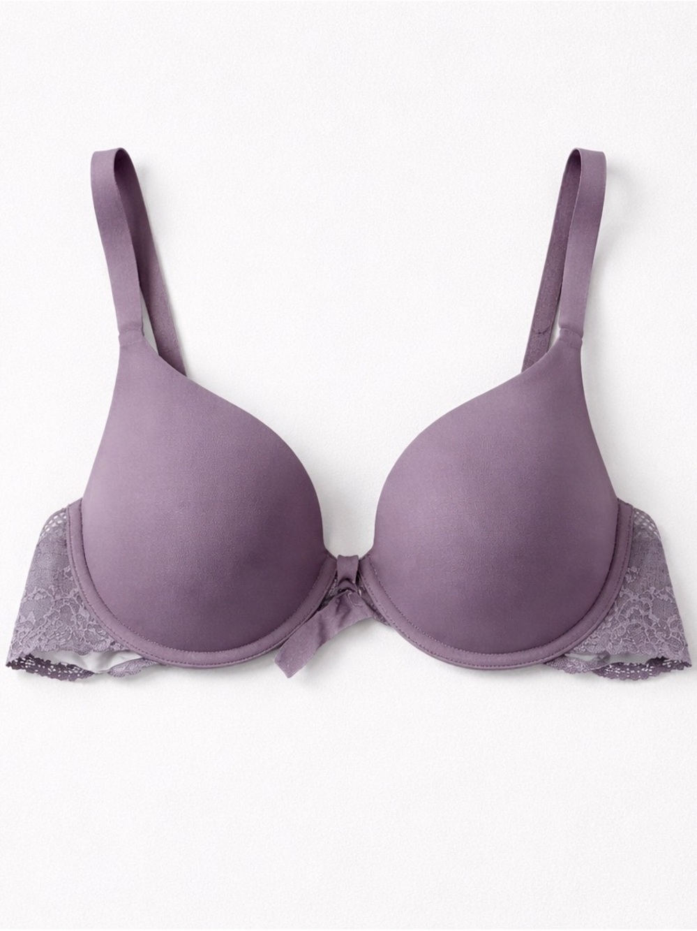 Maidenform Lavender Plunge Bra with Lace Trim